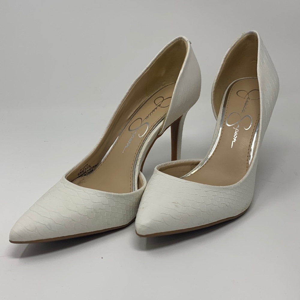 White Jessica Simpson Heels